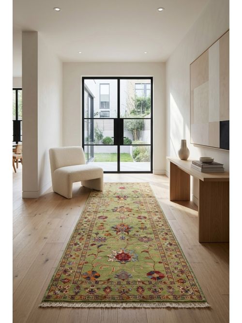 Pakistani Modern Ersari 2'10" x 8'1" Hand-knotted Wool Runner Rug 
