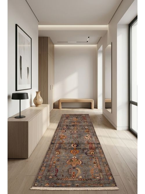 Pakistani Modern Ersari 2'8" x 10'2" Hand-knotted Wool Runner Rug 
