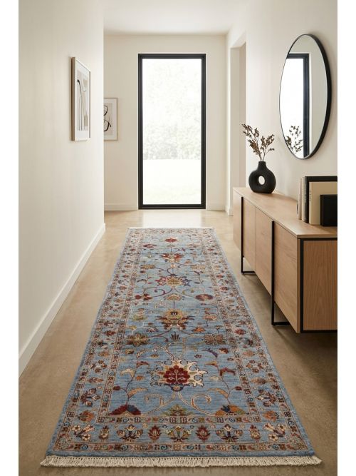 Pakistani Modern Ersari 2'10" x 8'4" Hand-knotted Wool Runner Rug 