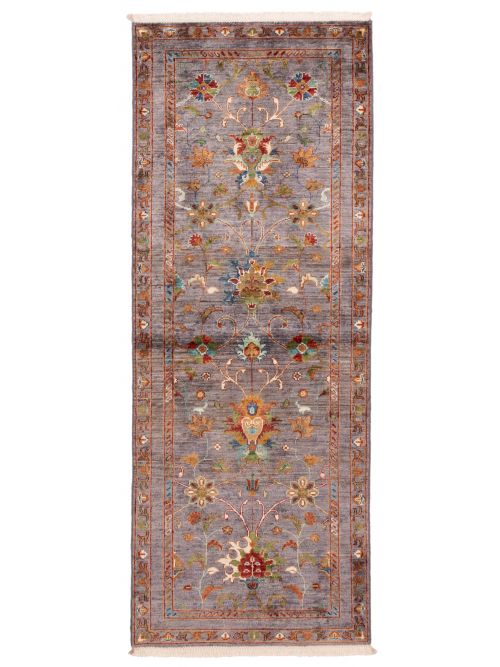 Pakistani Modern Ersari 2'10" x 7'4" Hand-knotted Wool Runner Rug 
