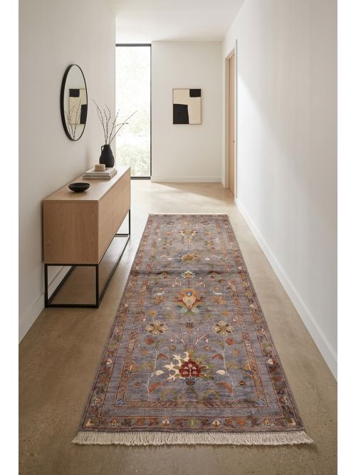 Pakistani Modern Ersari 2'10" x 7'4" Hand-knotted Wool Runner Rug 