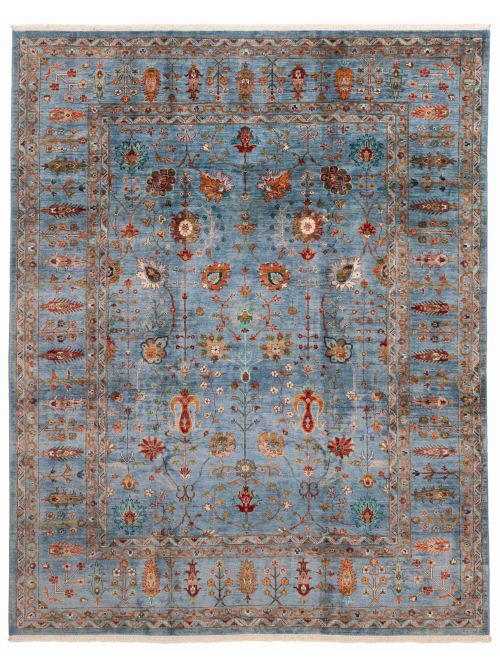 Pakistani Modern Ersari 8'2" x 9'10" Hand-knotted Wool Rug 