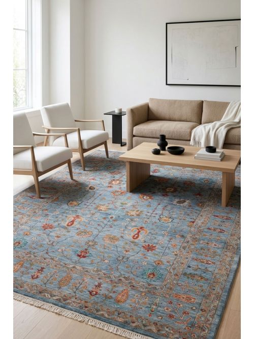 Pakistani Modern Ersari 8'2" x 9'10" Hand-knotted Wool Rug 