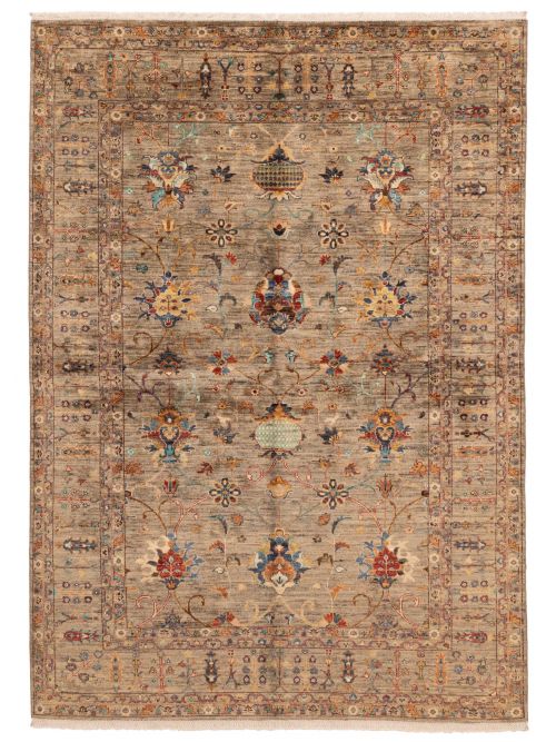 Pakistani Modern Ersari 5'9" x 8'1" Hand-knotted Wool Rug 