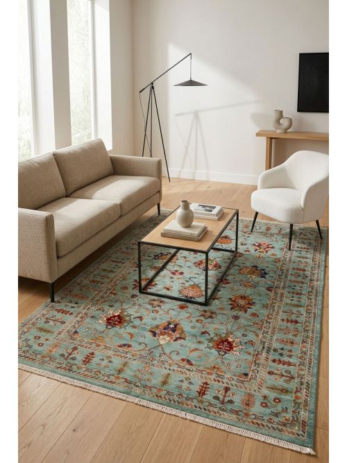 Pakistani Modern Ersari 5'8" x 7'9" Hand-knotted Wool Rug 