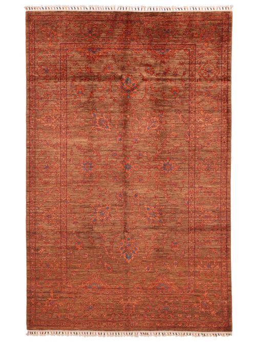 Pakistani Modern Ersari 5'4" x 8'9" Hand-knotted Wool Rug 