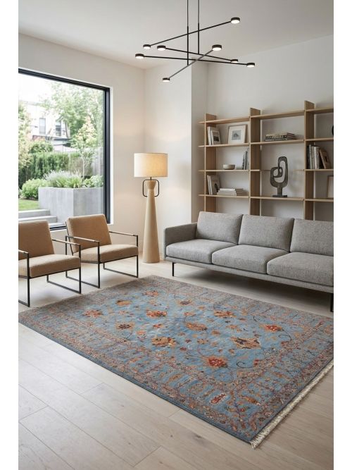 Pakistani Modern Ersari 5'8" x 8'4" Hand-knotted Wool Rug 