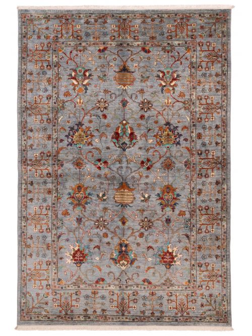 Pakistani Modern Ersari 5'8" x 8'3" Hand-knotted Wool Rug 