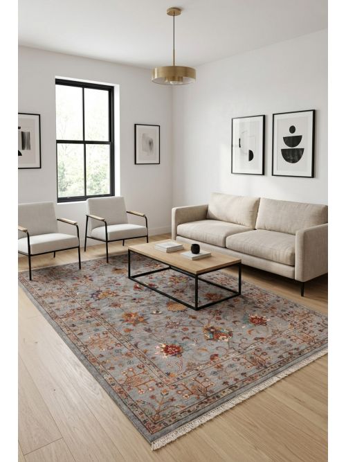 Pakistani Modern Ersari 5'8" x 8'3" Hand-knotted Wool Rug 