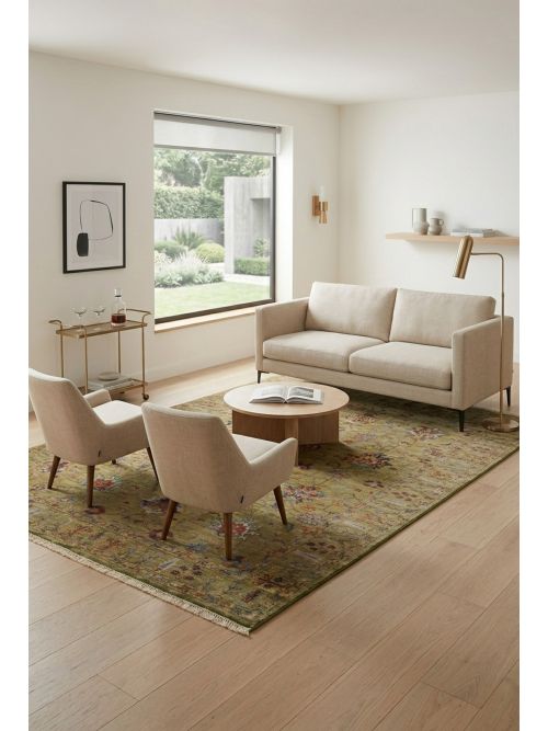 Pakistani Modern Ersari 5'8" x 8'0" Hand-knotted Wool Rug 