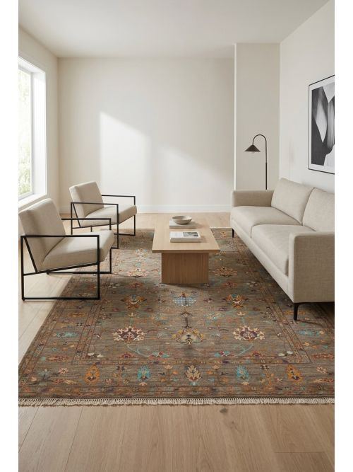 Pakistani Modern Ersari 5'9" x 7'10" Hand-knotted Wool Rug 