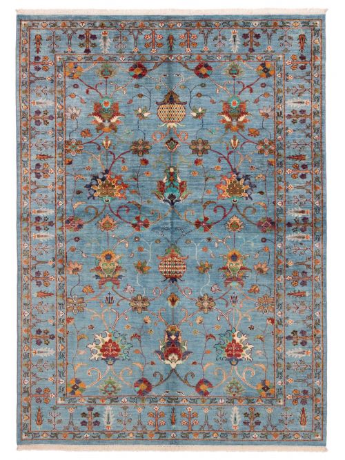 Pakistani Modern Ersari 5'7" x 7'7" Hand-knotted Wool Rug 