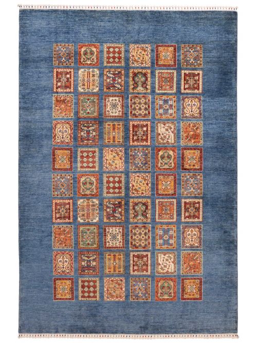 Pakistani Modern Ersari 6'10" x 10'1" Hand-knotted Wool Rug 