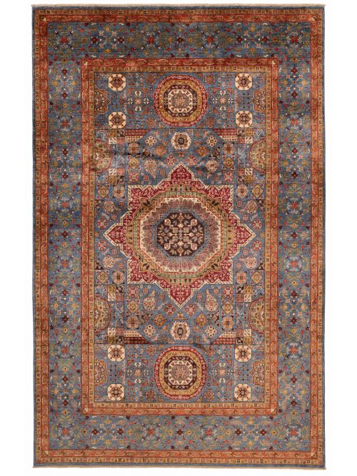 Pakistani Modern Ersari 6'11" x 10'7" Hand-knotted Wool Rug 