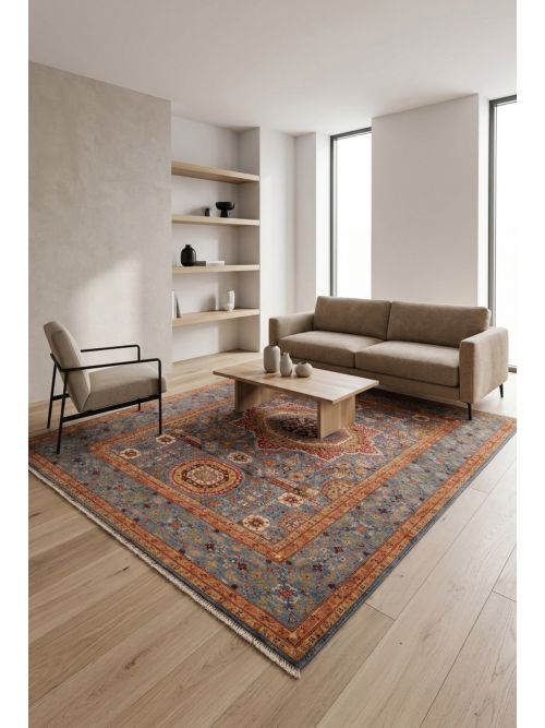 Pakistani Modern Ersari 6'11" x 10'7" Hand-knotted Wool Rug 
