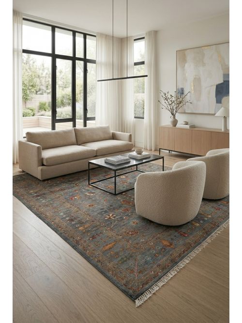 Pakistani Modern Ersari 8'11" x 12'0" Hand-knotted Wool Rug 