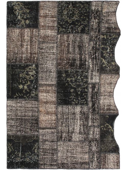 Turkish Ottoman Yama Patchwork 5'3" x 7'10" Handmade Wool Rug 