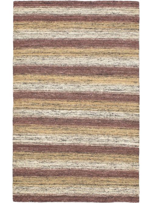 Pakistani Silky Allure 4'11" x 7'10" Flat-Weave Viscose, Wool Kilim 
