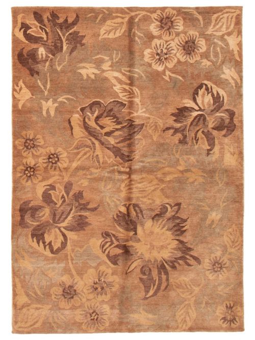 Nepal Aurora 6'3" x 8'11" Hand-knotted Wool Rug 