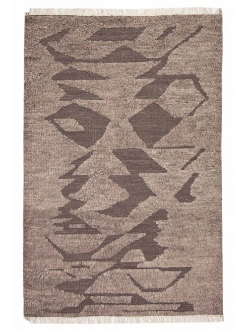 Indian Tangier 5'3" x 8'0" Hand-knotted Wool Rug 