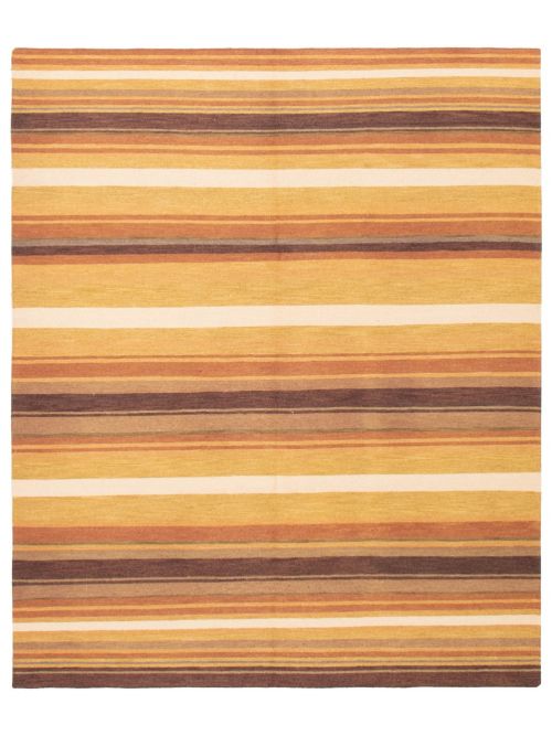Indian Manhattan 7'6" x 9'6" Flat-Weave Wool Tapestry Kilim 