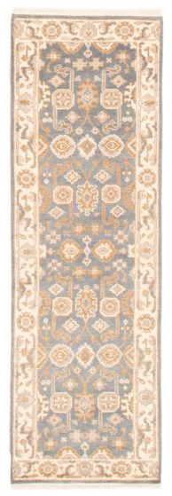 Indian Royal Oushak 2'8" x 8'3" Hand-knotted Wool Rug 