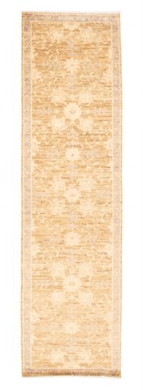 Pakistani Peshawar Oushak 2'7" x 9'7" Hand-knotted Wool Rug 