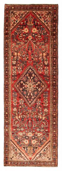 Persian Style 4'0" x 10'2" Hand-knotted Wool Runner Rug 