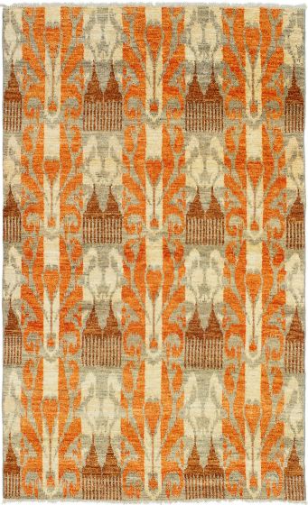 Indian Shalimar 5'0" x 8'3" Hand-knotted Wool Rug 