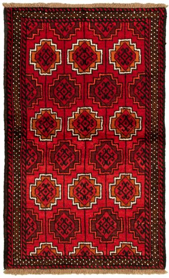 Afghan Akhjah 3'3" x 5'8" Hand-knotted Wool Rug 