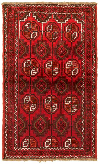 Afghan Akhjah 3'6" x 5'10" Hand-knotted Wool Rug 