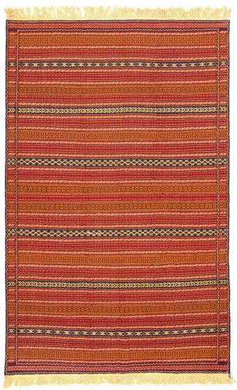Turkish Ottoman Kashkoli 6'4" x 9'11" Flat-Weave Wool Tapestry Kilim 