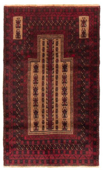 Afghan Teimani 2'11" x 4'9" Hand-knotted Wool Rug 