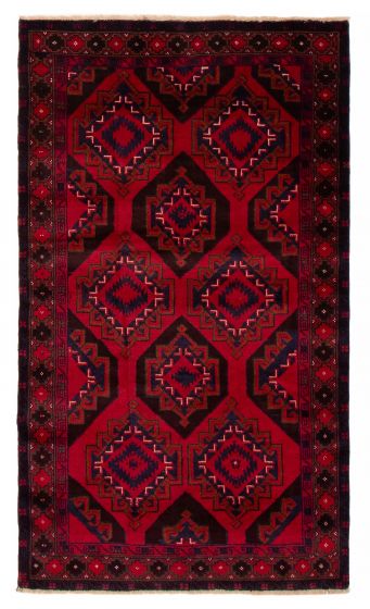 Afghan Teimani 3'8" x 6'4" Hand-knotted Wool Rug 