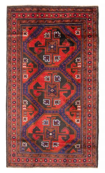 Afghan Teimani 3'7" x 6'3" Hand-knotted Wool Rug 