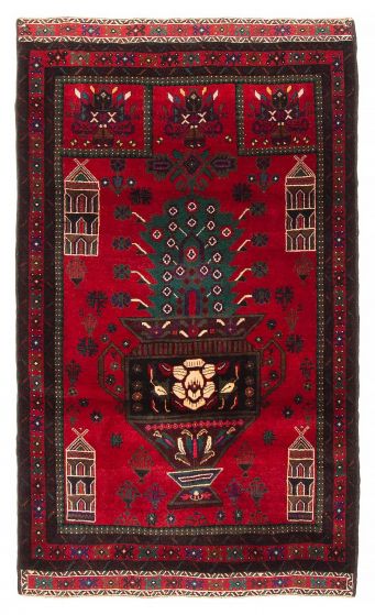 Afghan Teimani 2'10" x 4'10" Hand-knotted Wool Rug 