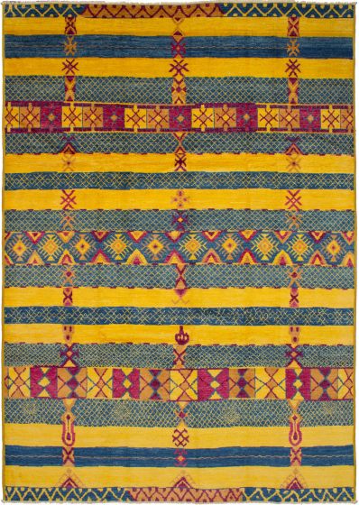 Indian Shalimar 9'10" x 13'10" Hand-knotted Wool Rug 