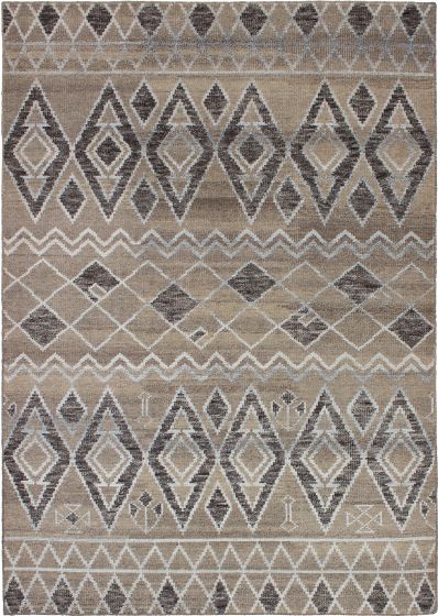 Indian La Seda 5'6" x 7'10" Hand-knotted Wool & Silk Rug 
