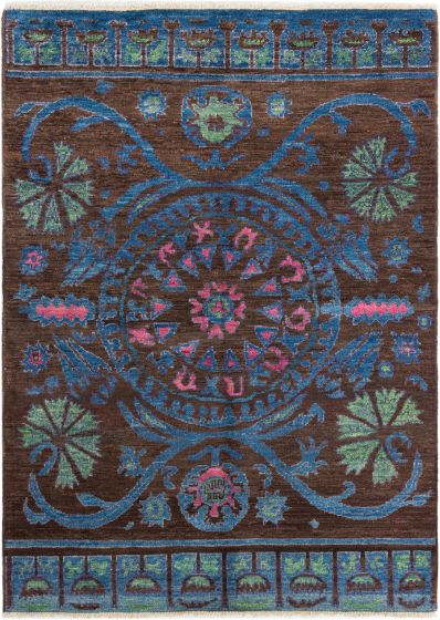 Indian Shalimar 6'1" x 8'4" Hand-knotted Wool Rug 