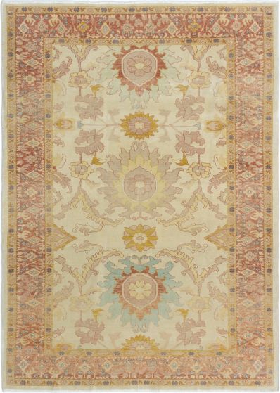 Turkish Authentic Ushak 6'0" x 8'5" Hand-knotted Wool Rug 