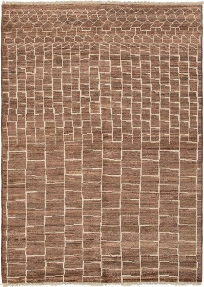 Indian Tangier 6'5" x 9'0" Hand-knotted Wool Rug 
