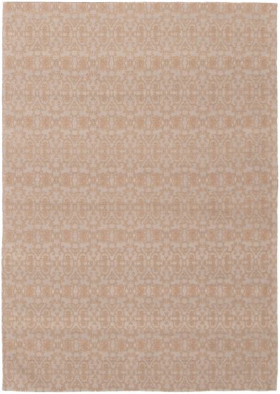 Indian Collage 4'10" x 6'9" Handmade Chenille Rug 