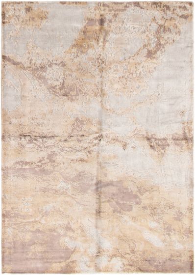 Indian Galleria 5'3" x 7'6" Hand Loomed Viscose Rug 