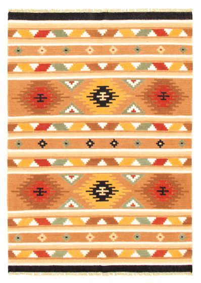 Turkish Ankara FW 5'5" x 7'8" Flat-Weave Wool Kilim 