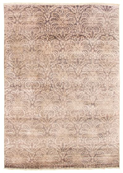 Indian Heritage 5'6" x 7'11" Hand-knotted Silk Rug 
