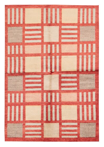 Pakistani Finest Peshawar Ziegler 5'6" x 8'2" Hand-knotted Wool Rug 