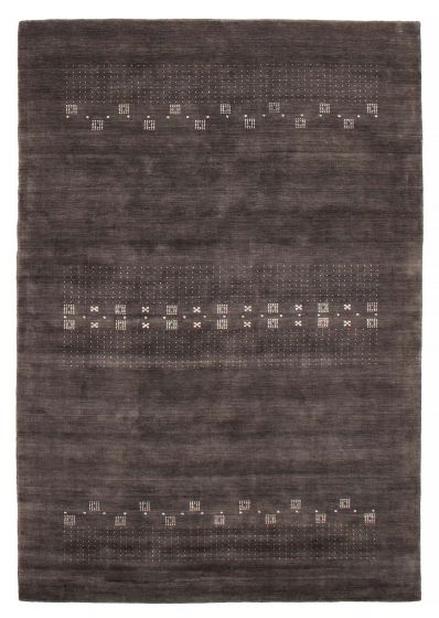 Indo Gabbeh 6'8" x 9'8" Hand Loomed Wool Rug 