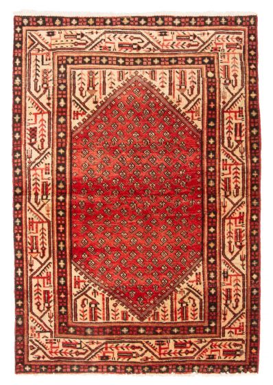 Persian Style 3'5" x 4'9" Hand-knotted Wool Rug 