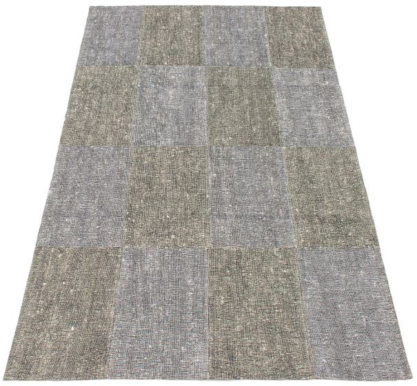 Indian Collage 5'0" x 6'10" Handmade Chenille Rug 