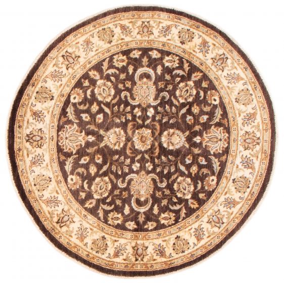 Pakistani Peshawar Oushak 5'1" x 5'1" Hand-knotted Wool Rug 